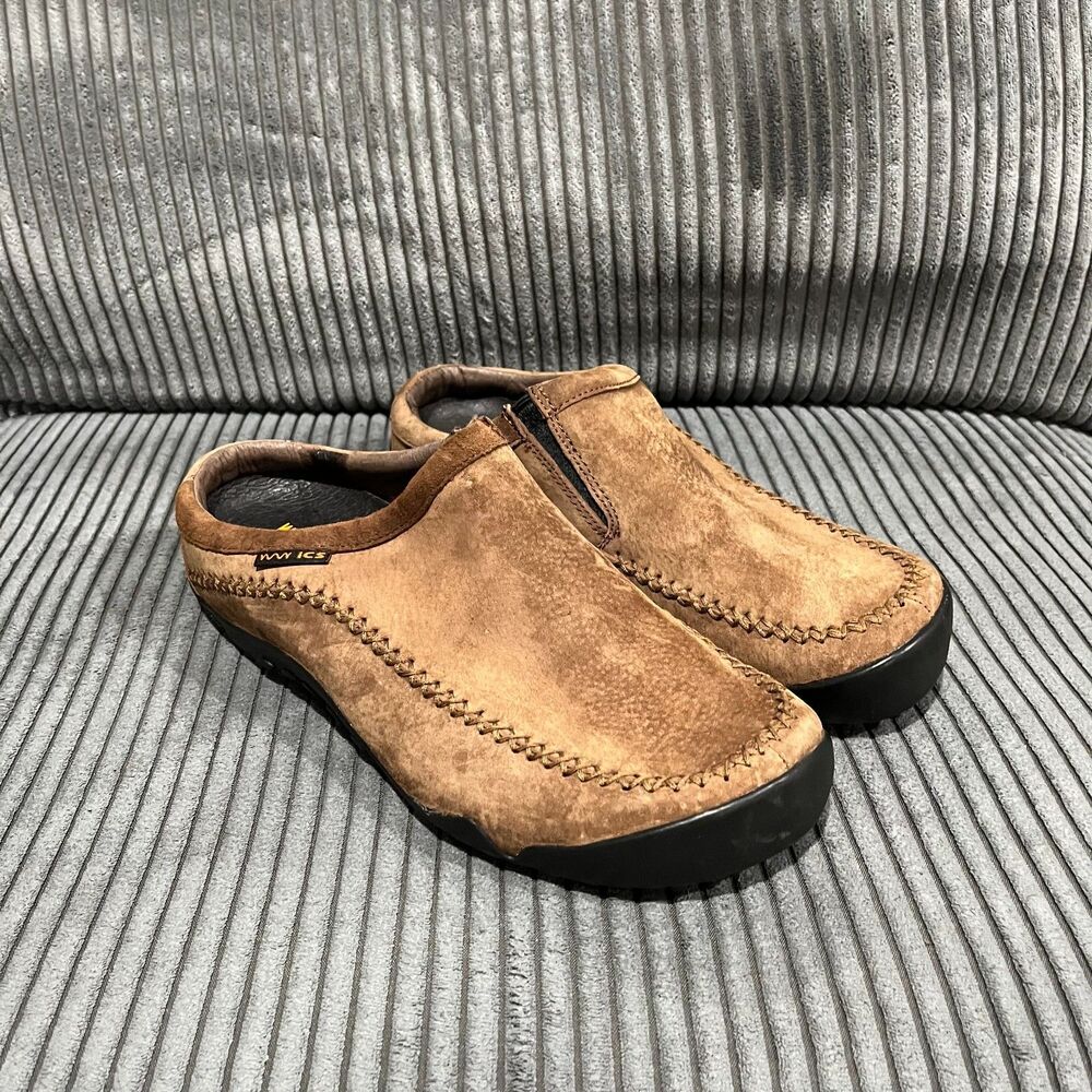 Wolverine Men’s Moccasin Clogs Slip-On Shoes Size 10.5M‎ Brown Leather Comfort